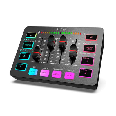 MEZCLADOR DE SONIDO Ampligame SC3 Mixer Fifine DEMO - Achorao