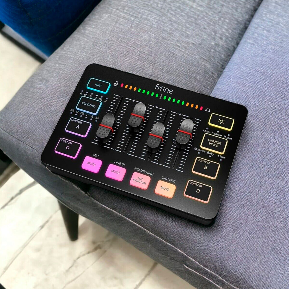 MEZCLADOR DE SONIDO Ampligame SC3 Mixer Fifine DEMO - Achorao