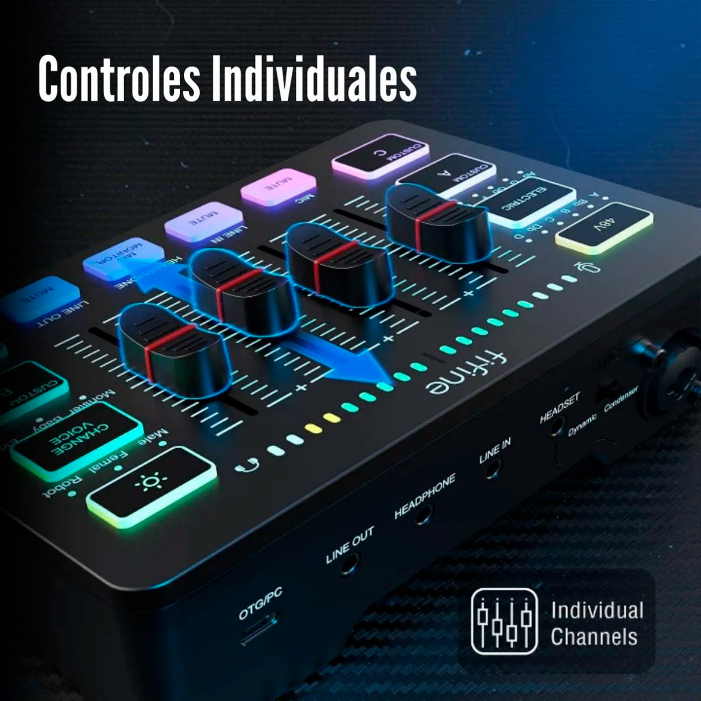MEZCLADOR DE SONIDO Ampligame SC3 Mixer Fifine DEMO - Achorao
