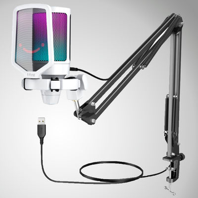 Micrófono Fifine A6T con Soporte de Brazo -RGB para PS4/PS5 PC - Achorao