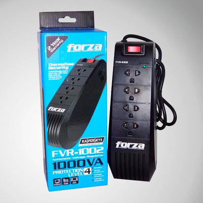 Estabilizador Automático Forza 4 Tomas - FVR-1002 - Capacidad 1000VA / 500W - Achorao