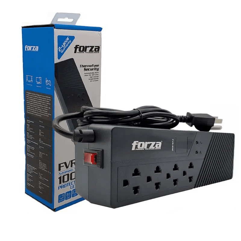 Estabilizador Automático Forza 4 Tomas - FVR-1012 - Capacidad 1000VA / 500W - Achorao