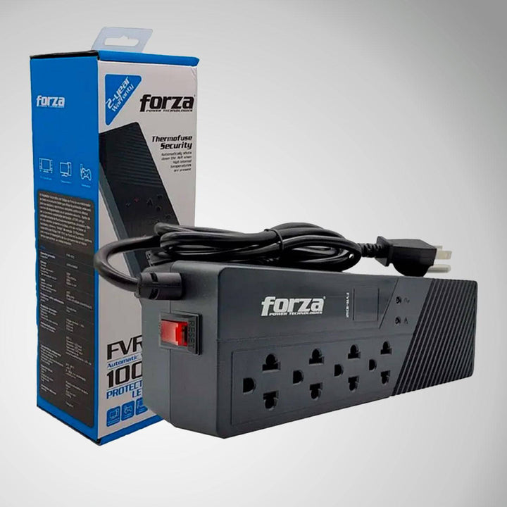 Estabilizador Automático Forza 4 Tomas - FVR-1012 - Capacidad 1000VA / 500W - Achorao