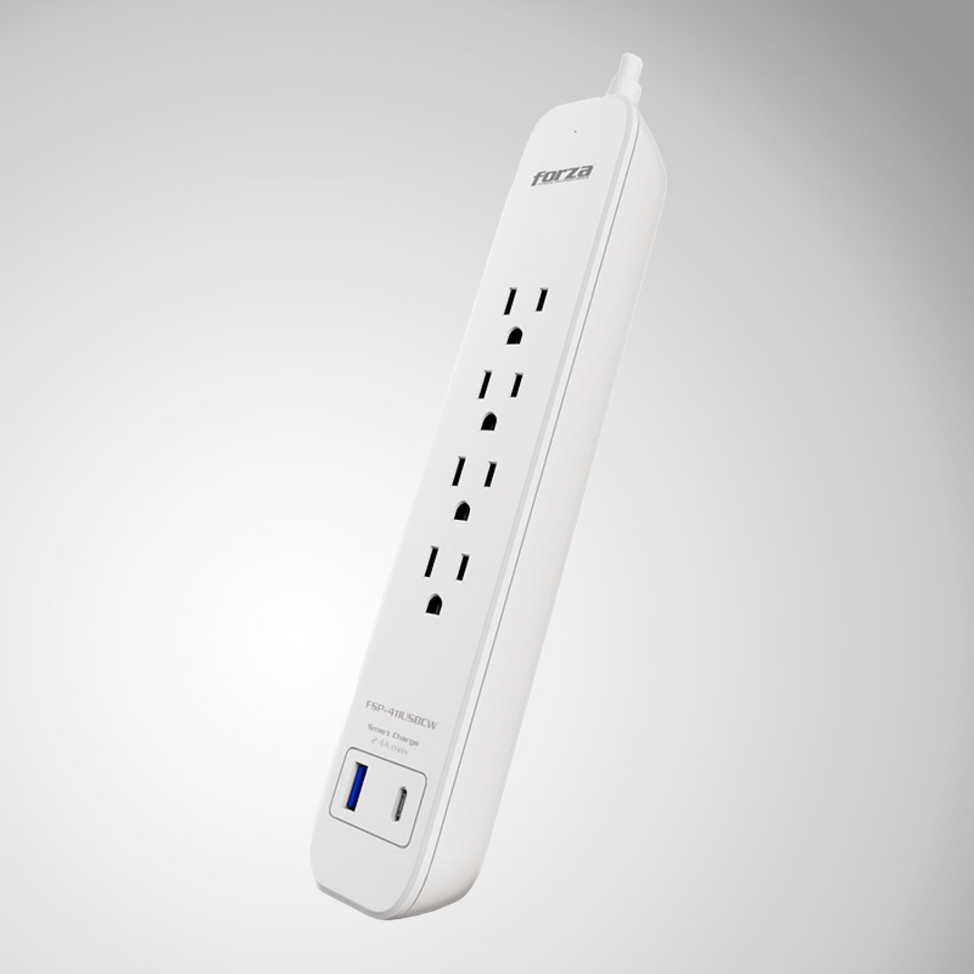 Protector de tensión Forza 1625W/1000J con 4 salidas 1-USBA, 1-USBC, 120V/240Va (FSP-411USBCW) - Achorao