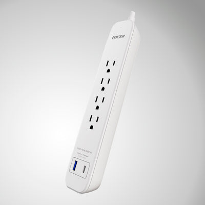 Protector de tensión Forza 1625W/1000J con 4 salidas 1-USBA, 1-USBC, 120V/240Va (FSP-411USBCW) - Achorao