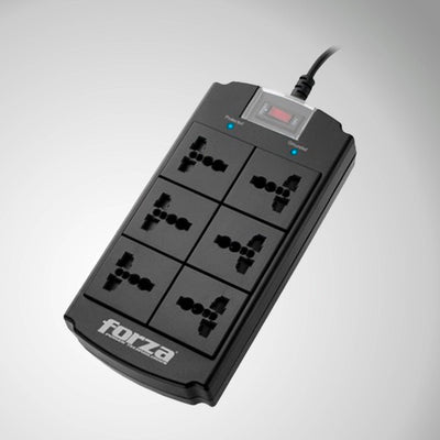 Supresor de Picos Forza 6 Tomas - FSP-06MN - Capacidad 1800W - Compatibilidad Universal - Achorao