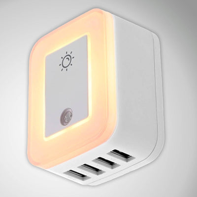 Toma Corriente con Protector Forza 4 Puertos USB - FWT-4012USB - Capacidad 24W - Achorao