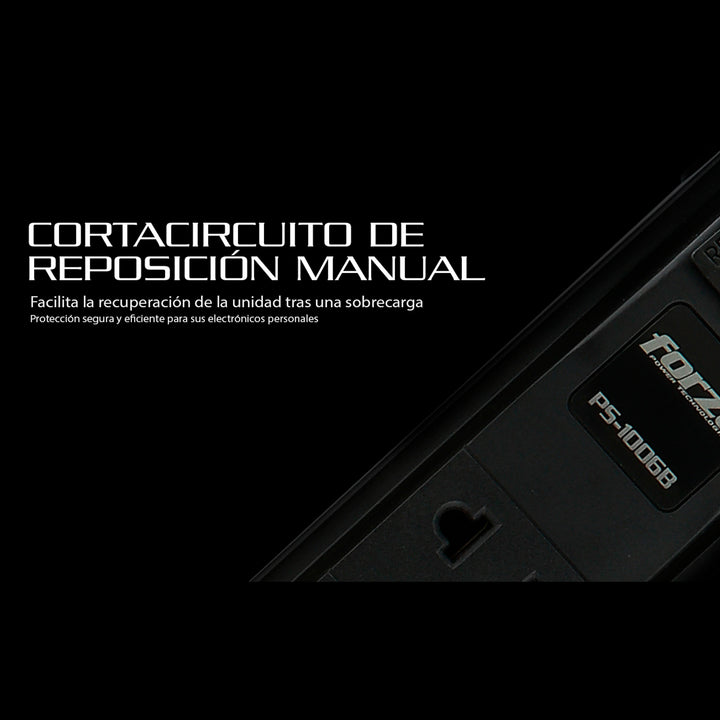 Regleta Forza PS-1006B, 1680W, 6 NEMA universales-120V/240V - Achorao