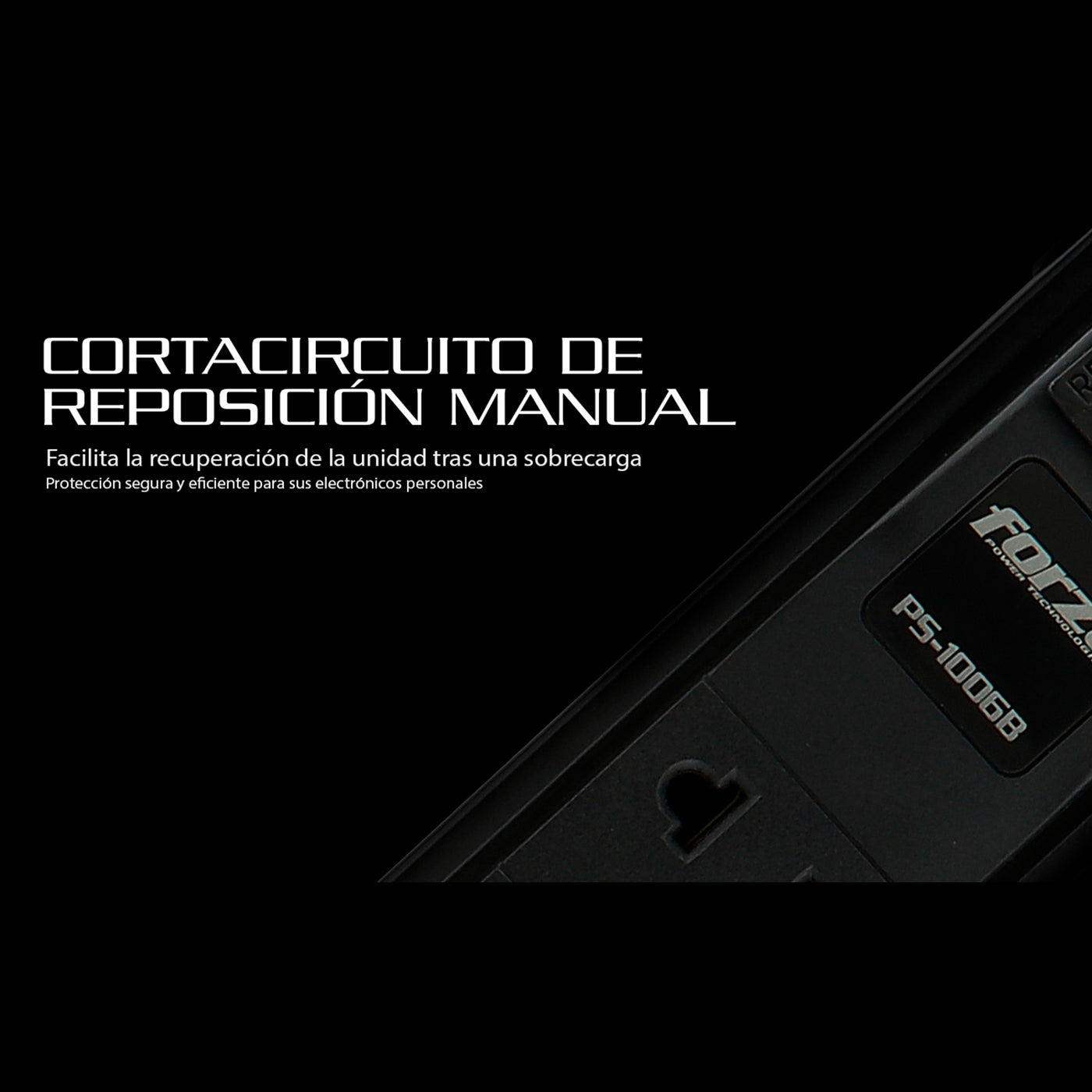 Regleta Forza PS-1006B, 1680W, 6 NEMA universales-120V/240V - Achorao