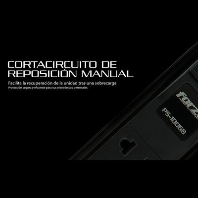 Regleta Forza PS-1006B, 1680W, 6 NEMA universales-120V/240V - Achorao