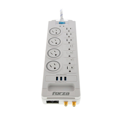 Supresor de picos Forza FSP-1011USBW, 1750w, RJ45 & COAXIAL-120V/240V - Achorao