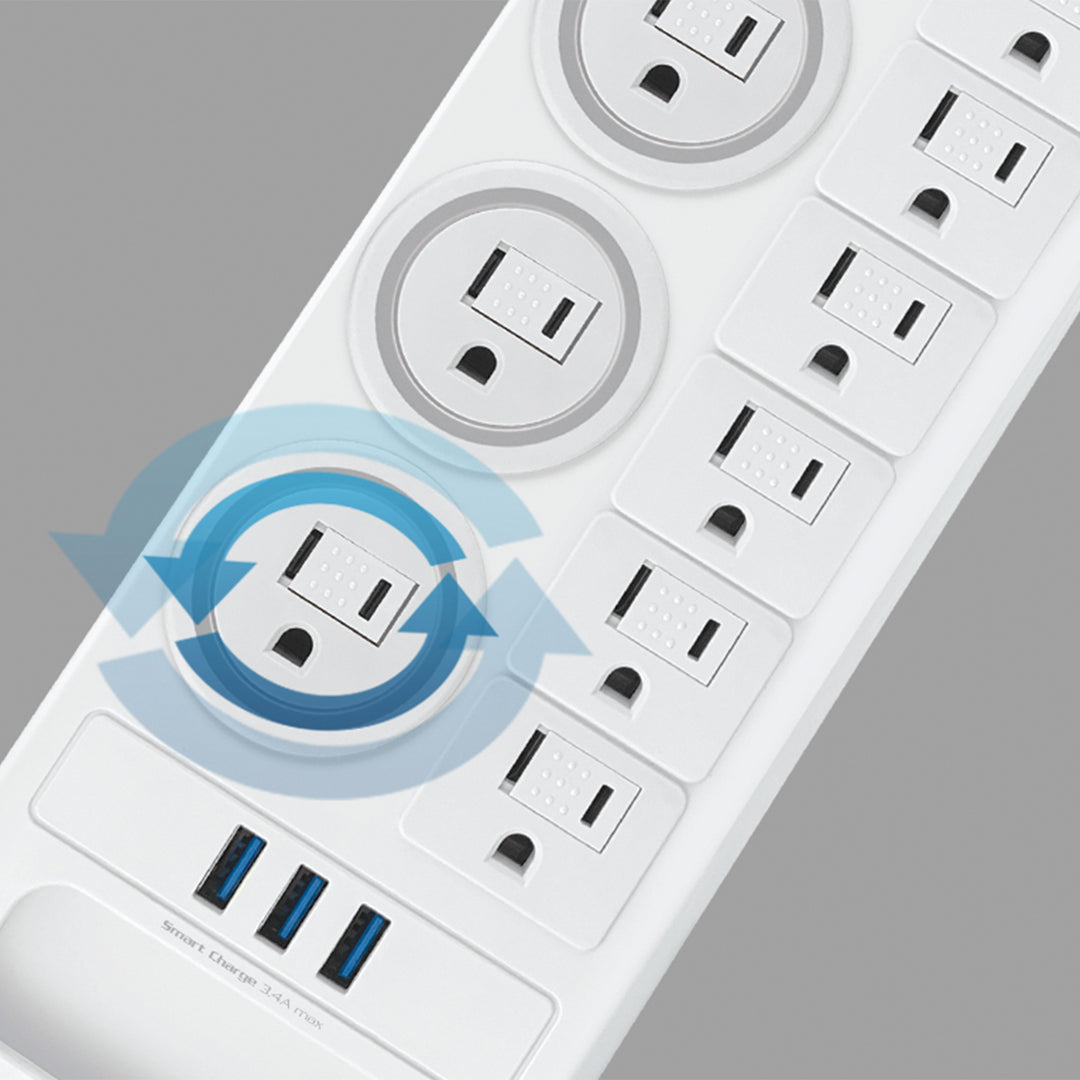 Supresor de picos Forza FSP-1011USBW, 1750w, RJ45 &amp; COAXIAL-120V/240V - Achorao