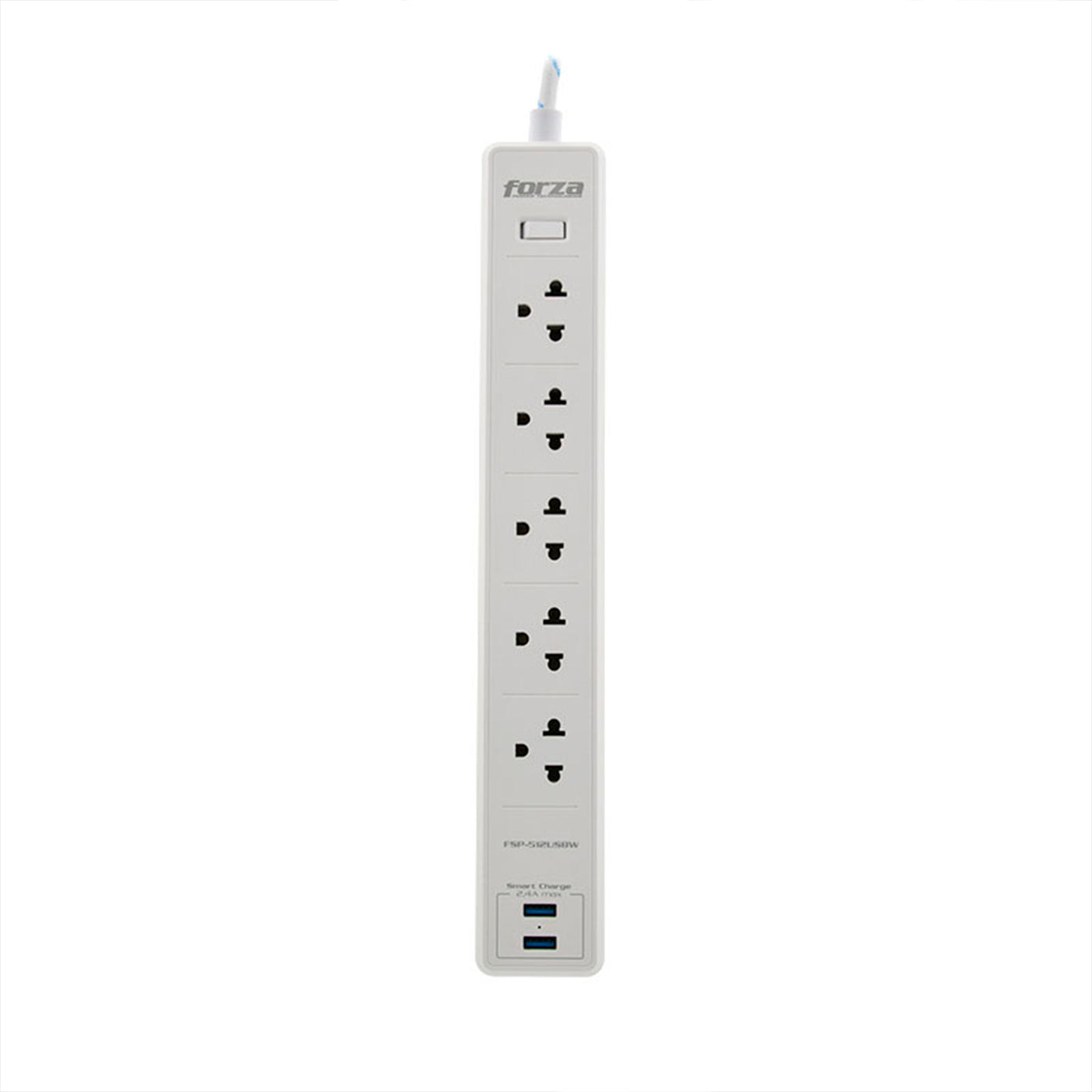Supresor de picos Forza FSP-512USBW. 1540w usb/120v-240v Blanco - Achorao