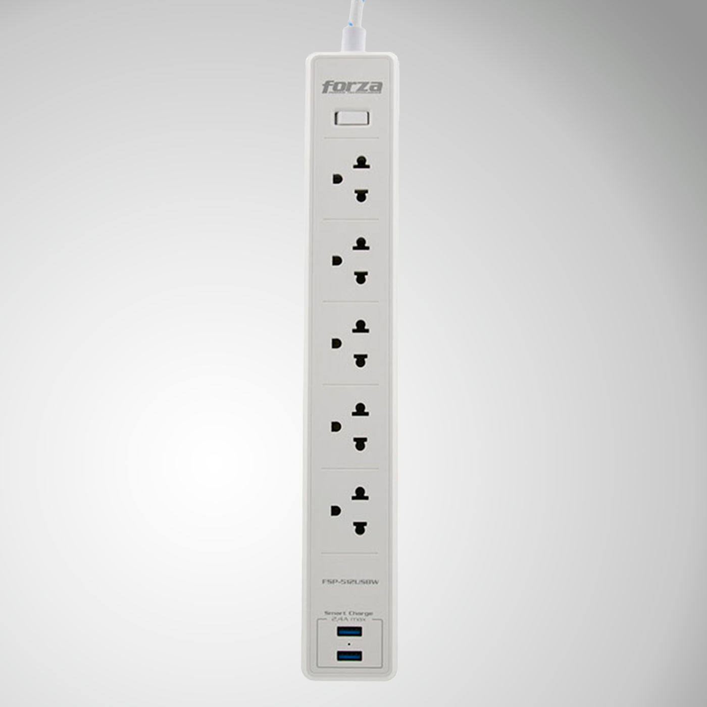Supresor de picos Forza FSP-512USBW. 1540w usb/120v-240v Blanco - Achorao