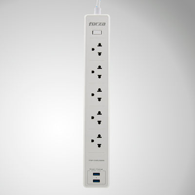 Supresor de picos Forza FSP-512USBW. 1540w usb/120v-240v Blanco - Achorao