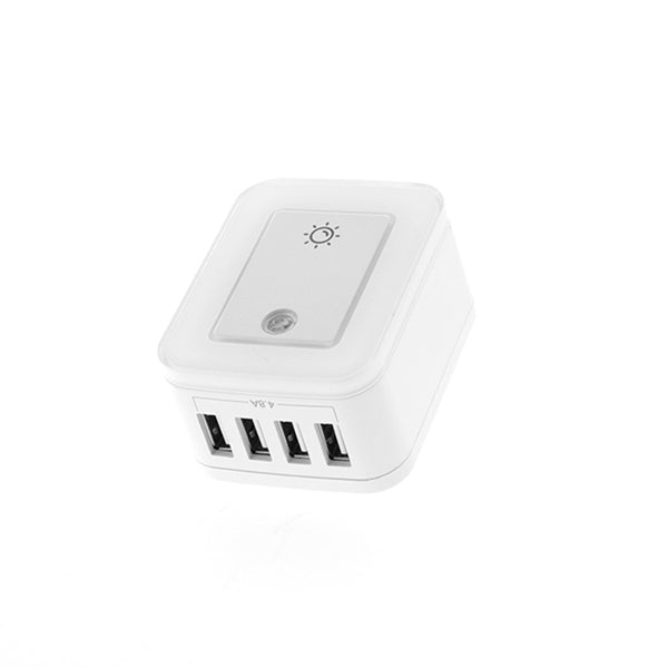 Toma Corriente con Protector Forza 4 Puertos USB - FWT-4012USB - Capacidad 24W - Achorao