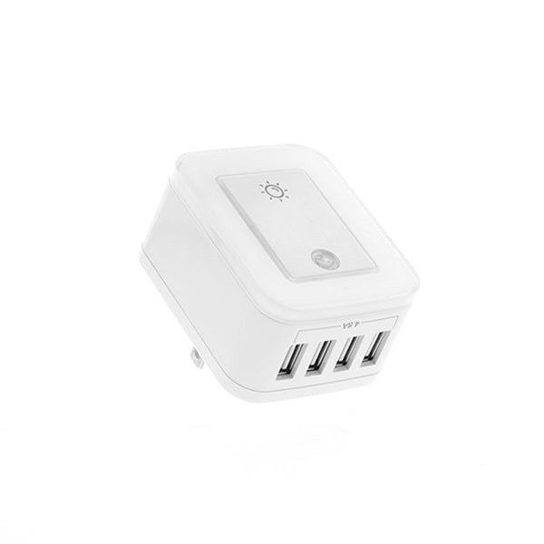 Toma Corriente con Protector Forza 4 Puertos USB - FWT-4012USB - Capacidad 24W - Achorao
