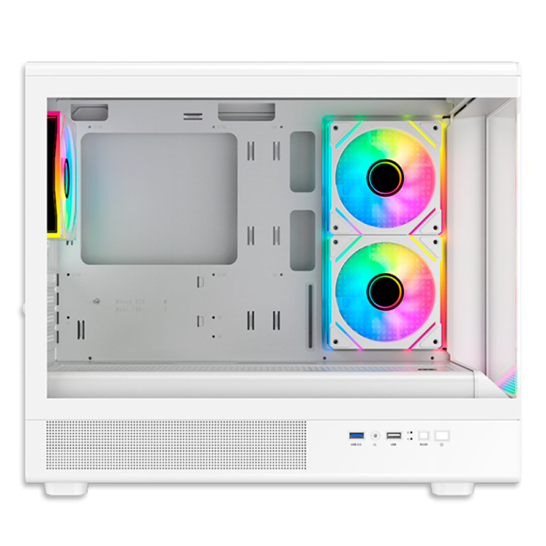 Case Antryx FX 630M Blanco, 3 Ventiladores Infinity ARGB - Achorao
