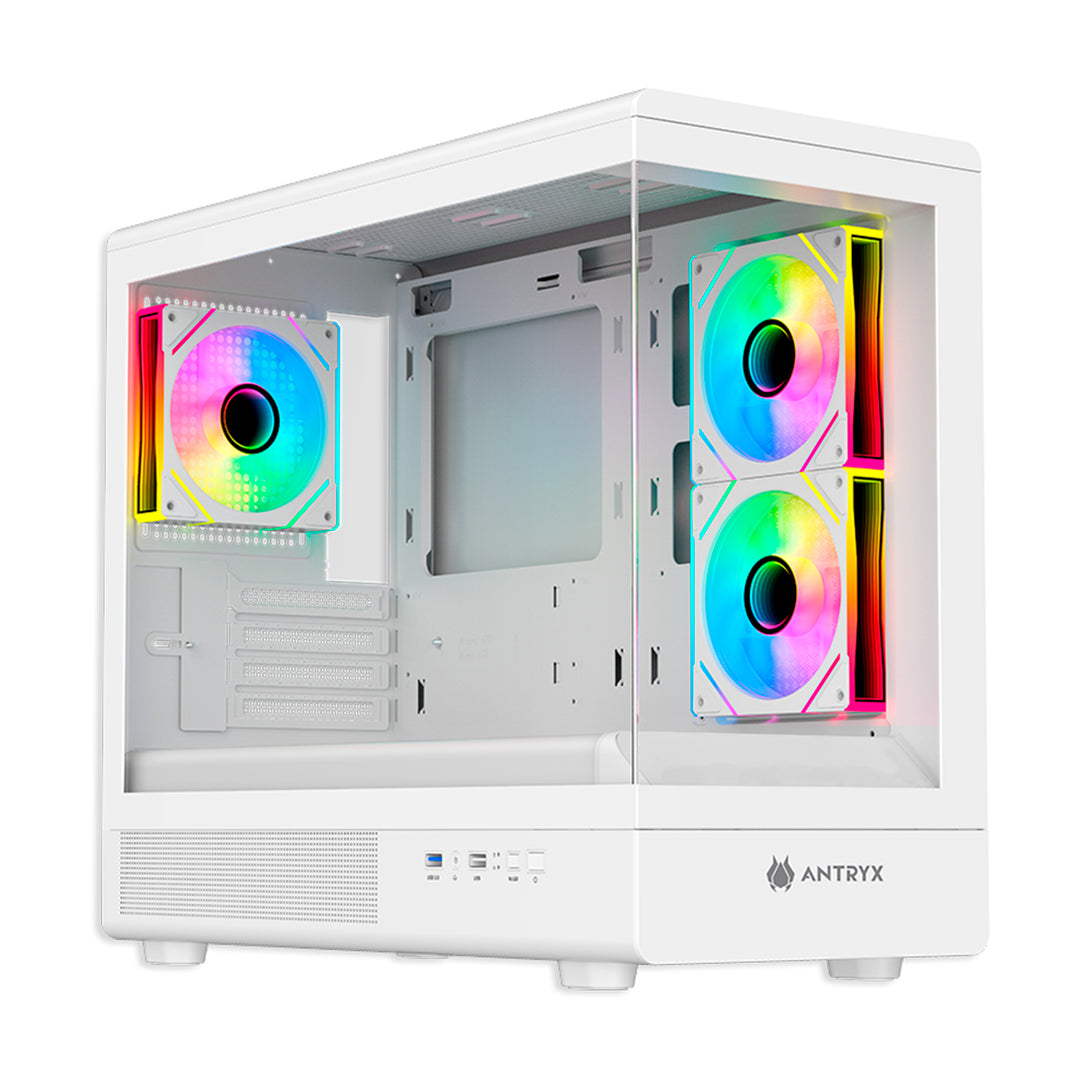 Case Antryx FX 630M Blanco, 3 Ventiladores Infinity ARGB - Achorao