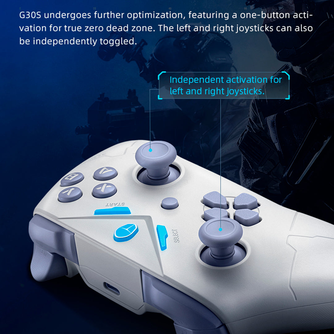 Gamepad THUNDEROBOT G30S Blanco, PC, Nintendo Switch, Android e iOS