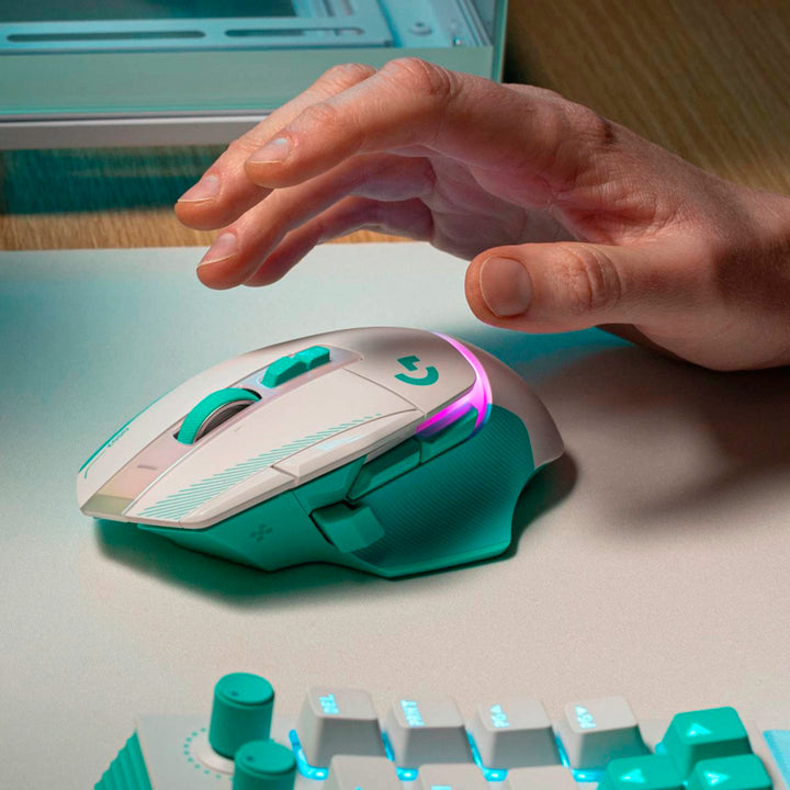 Mouse gamer inalámbrico Logitech G502 X Plus blanco, RGB, Lightforce y sensor de 25K DPI