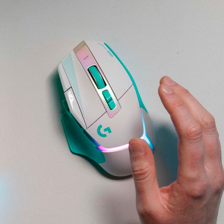 Mouse gamer inalámbrico Logitech G502 X Plus blanco, Lightforce, RGB y sensor de 25K DPI