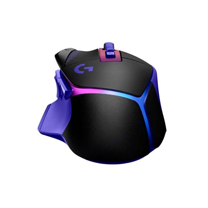 Mouse gamer inalámbrico Logitech G502 X Plus negro, con iluminación RGB y diseño ergonómico