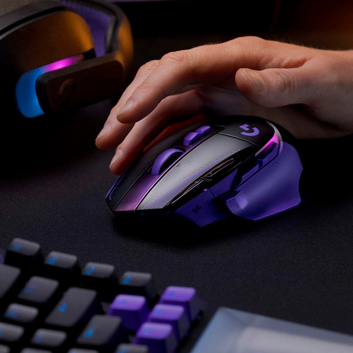 Mouse gamer inalámbrico Logitech G502 X Plus negro, Lightforce, RGB y 25K DPI edicion especial