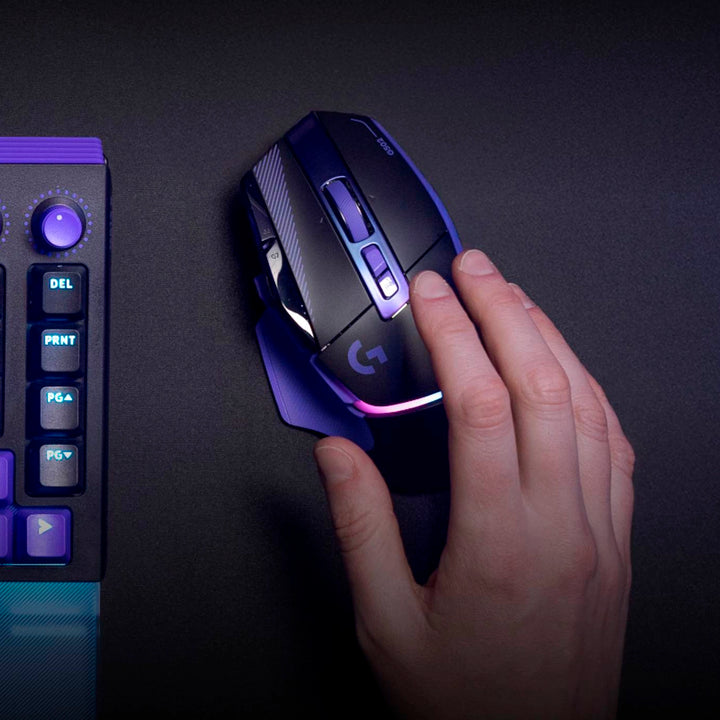 Mouse gamer inalámbrico Logitech G502 X Plus negro, Lightforce, RGB y sensor de 25K DPI