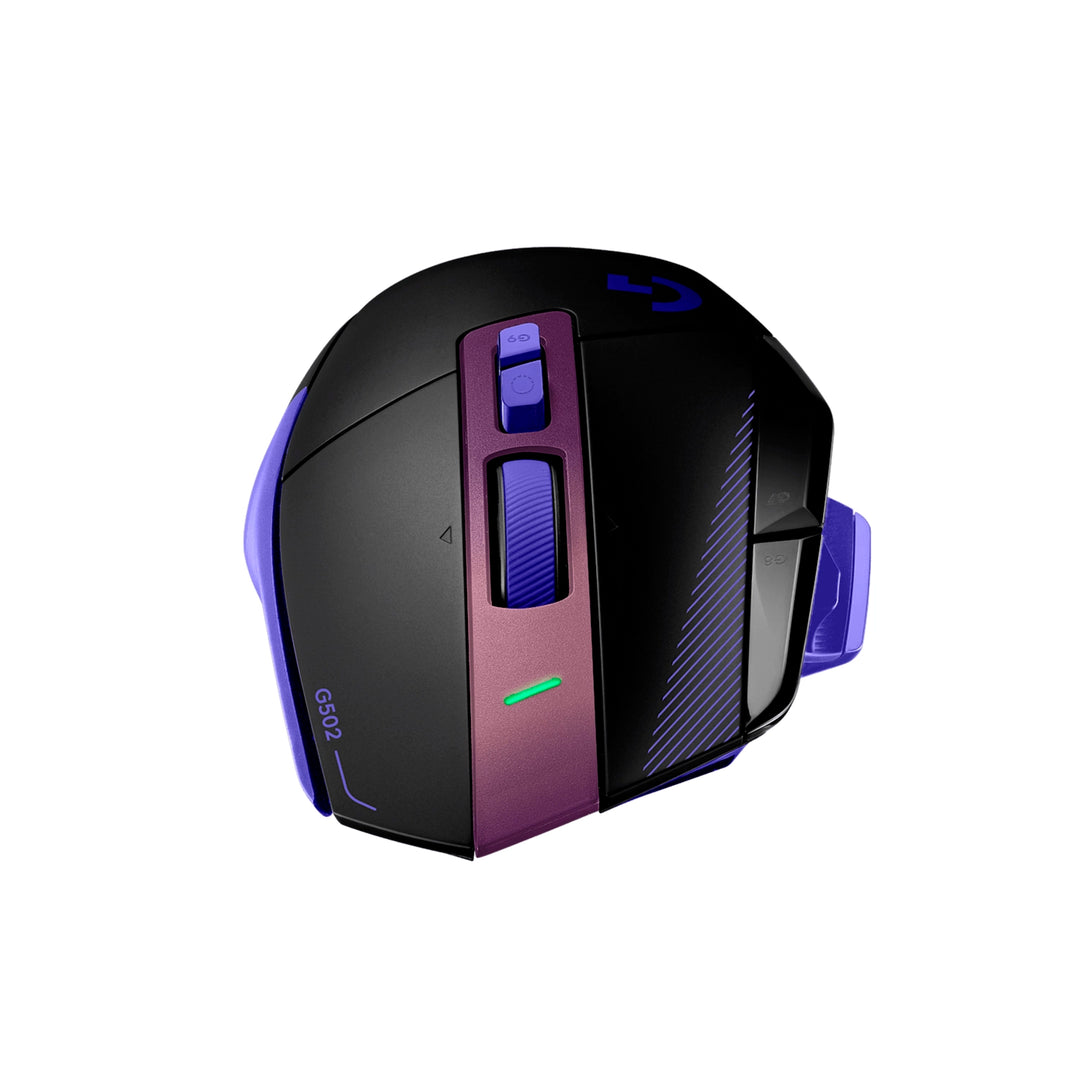 Mouse gamer inalámbrico Logitech G502 X Plus negro con iluminación RGB y diseño ergonómico