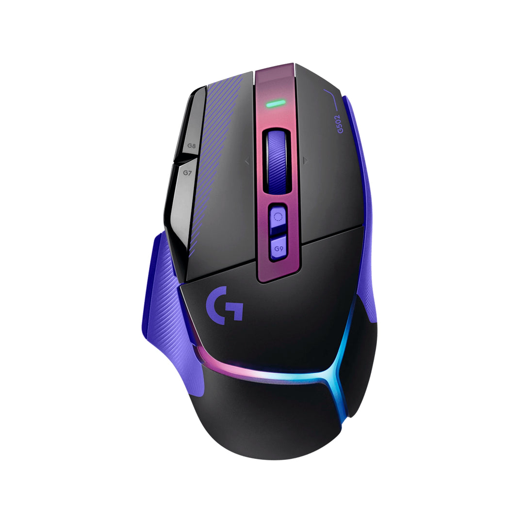 Mouse gamer inalámbrico Logitech G502 X Plus negro con RGB, tecnología Lightforce y sensor de 25K DPI