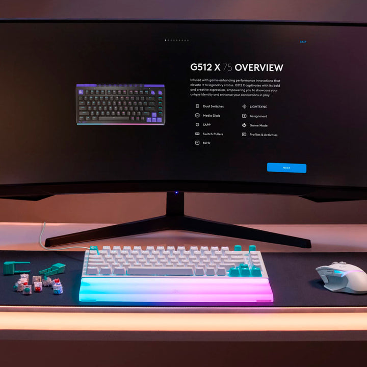 Teclado mecánico gamer Logitech G512 X 75