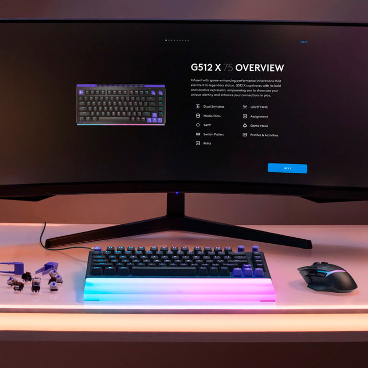 Teclado mecánico gamer Logitech G512 X 75