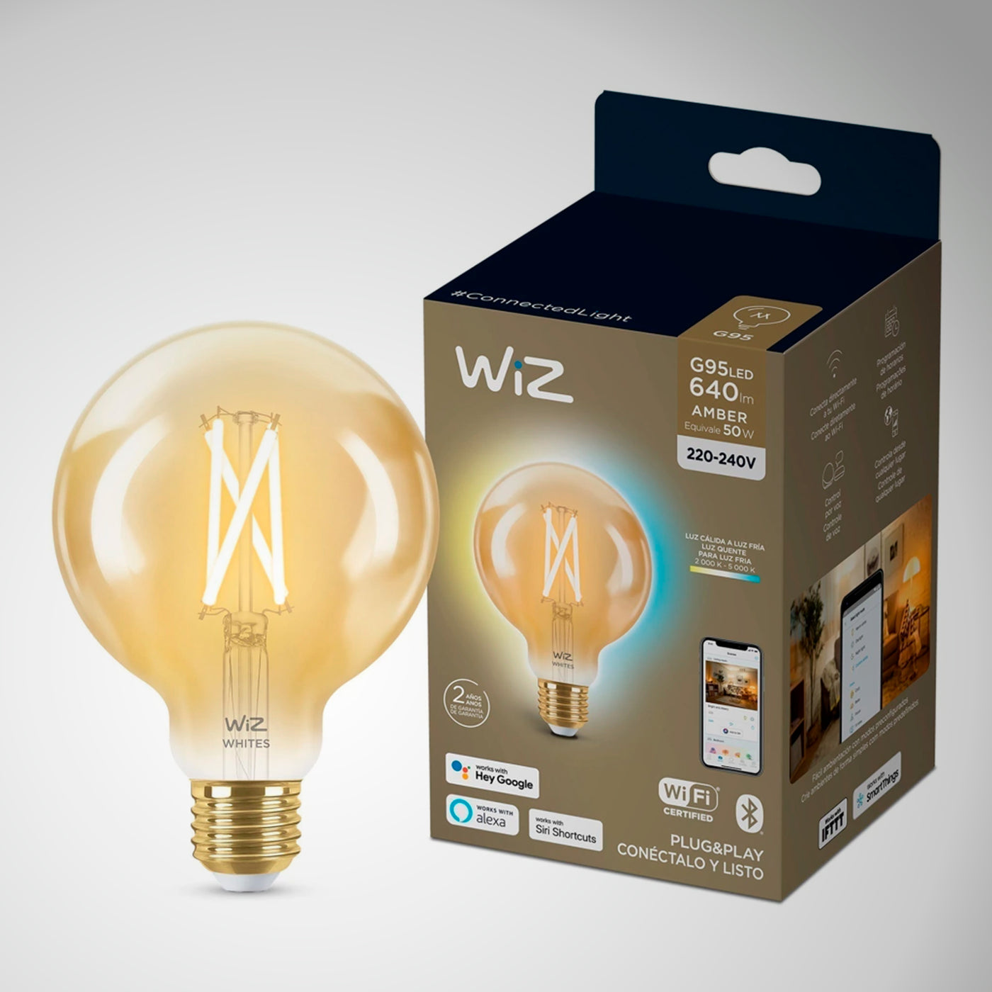 Foco Wizz WIFI TW/7W G95 AMB 220V E27 6/1PF - Achorao