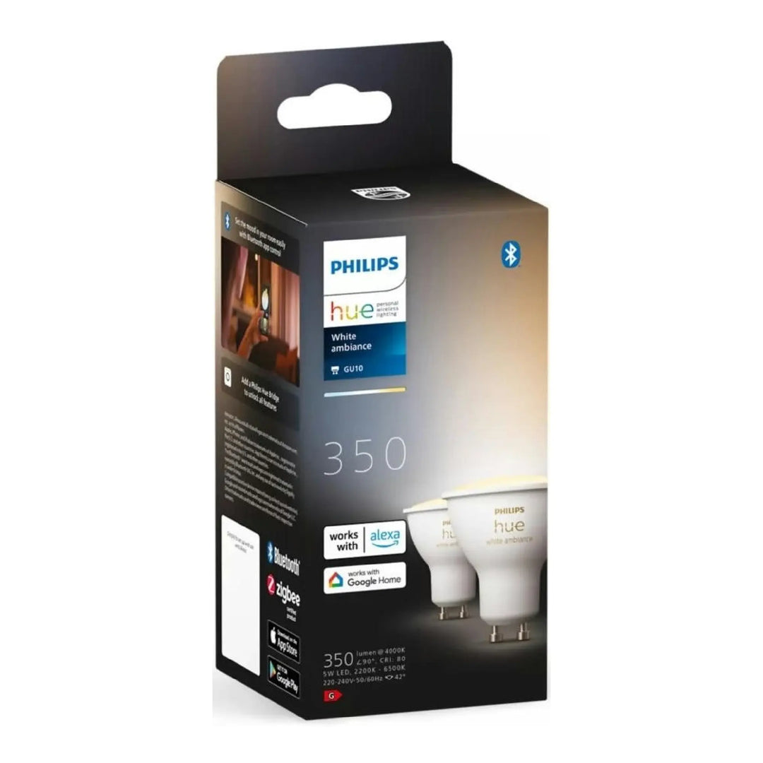 Foco inteligente Philips Hue GU10 White &amp; Color Ambiance, 5.7 W, 350 lm DEMO - Achorao