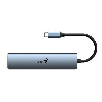 Adaptador Hub  usb-c Genius uh-545 gigabit ethernet 1-usb-c 3-usb-A - Achorao