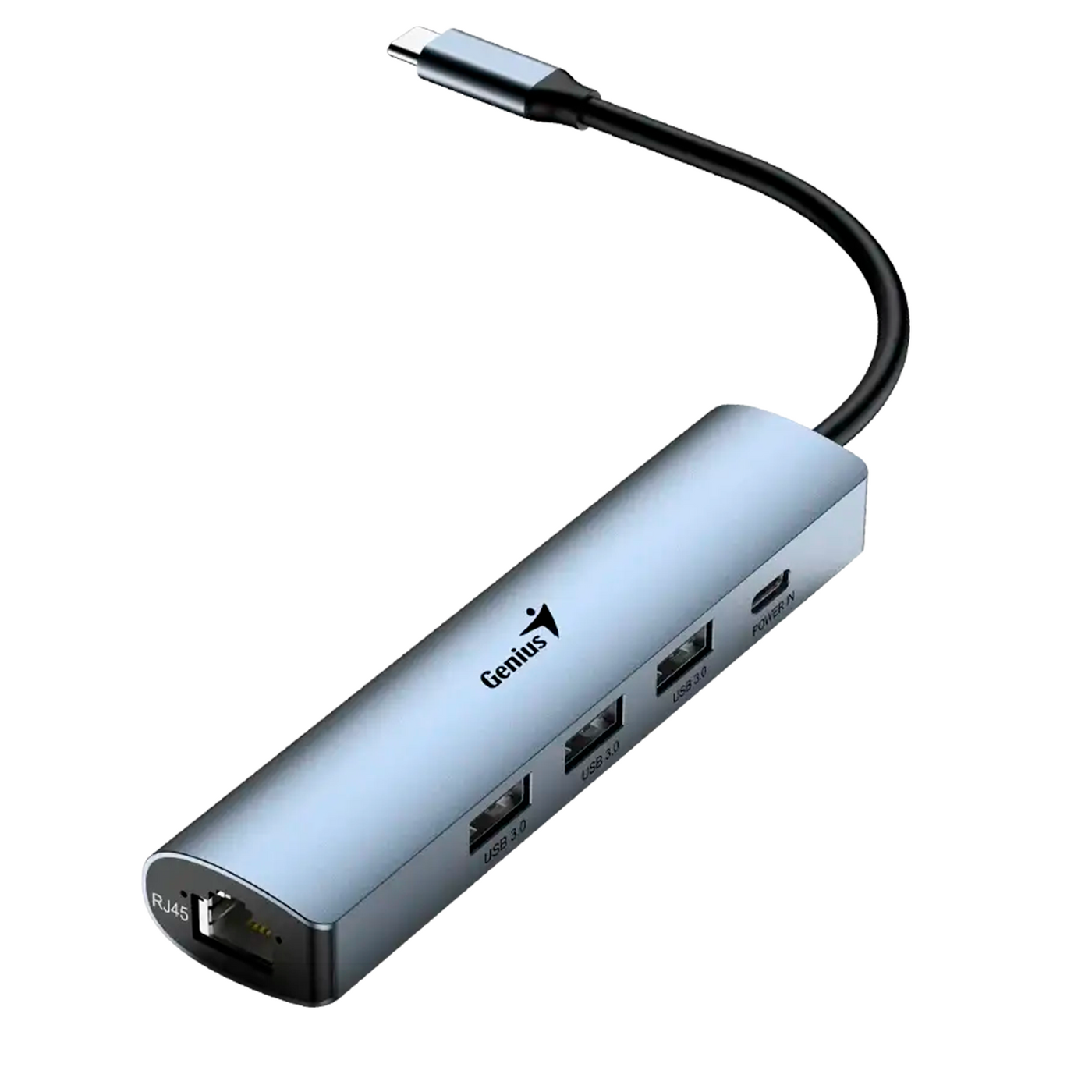 Adaptador Hub  usb-c Genius uh-545 gigabit ethernet 1-usb-c 3-usb-A - Achorao