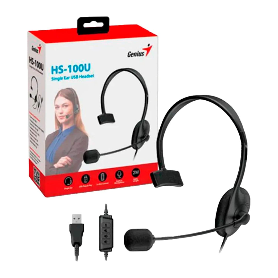 Audífonos USB GENIUS HS-100U MONO Mic - Achorao