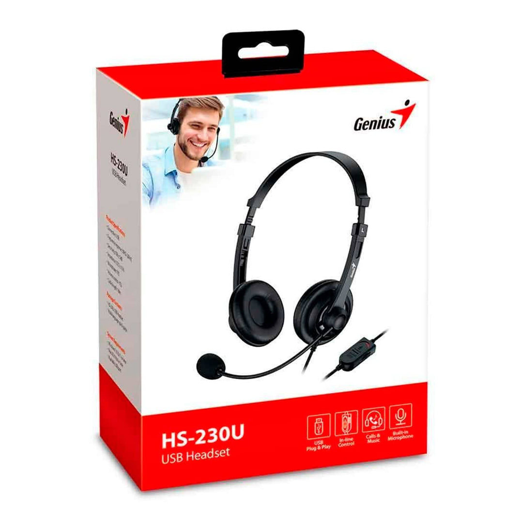 AUDIFONOs usb GENIUS HS-230U C/MIC - Achorao