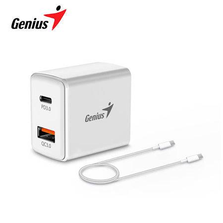 Cargador de pared Genius PD-20ACP 20w fast charge + cable Genius 3A usb-C a usb-C - Achorao
