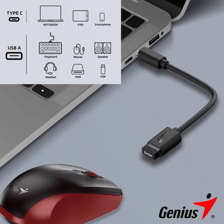 Adaptador Cable USB-C a USB-A 21CM Genius ACC-C2AC - Achorao