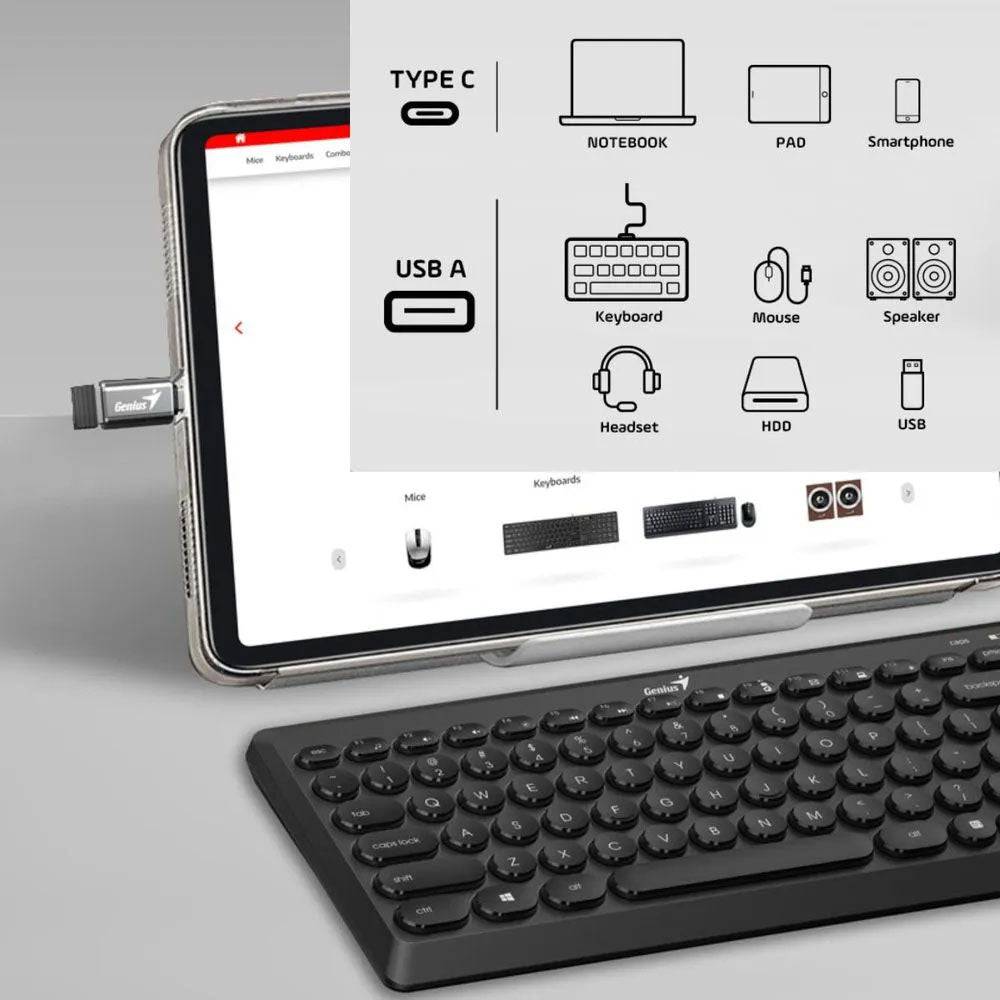Adaptador USB-C a USB-A Genius ACC-C2A - Achorao