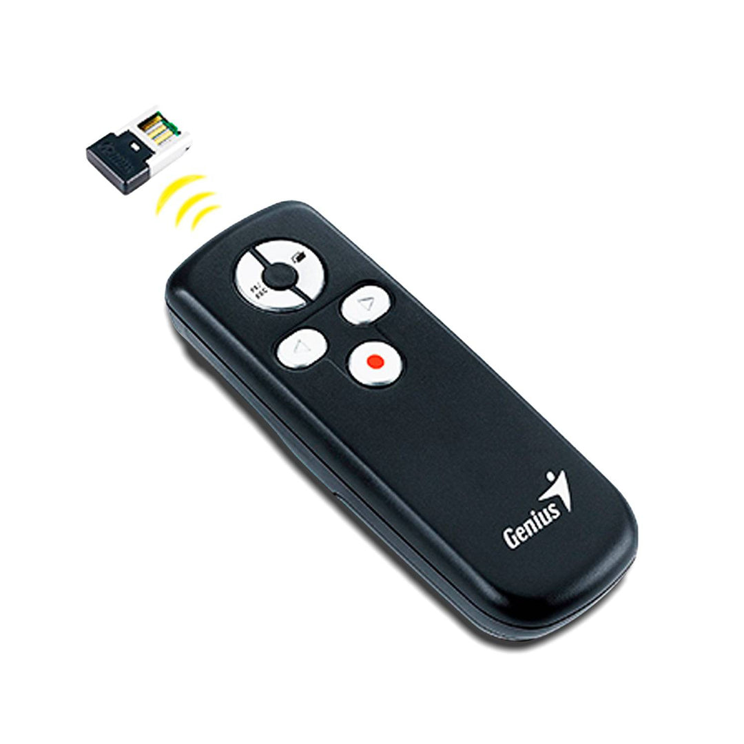 PRESENTADOR GENIUS C/PUNTERO MEDIA POINTER 100 RUN CARD NEGRO - Achorao