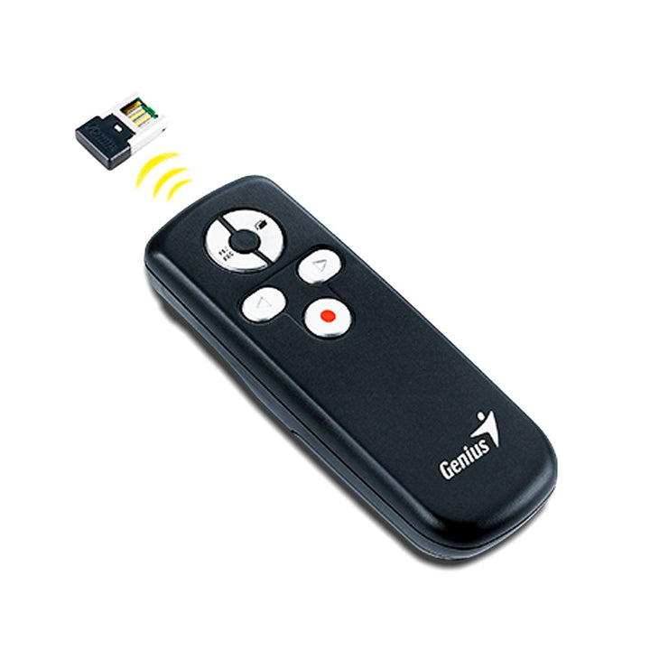 PRESENTADOR GENIUS C/PUNTERO MEDIA POINTER 100 RUN CARD NEGRO - Achorao