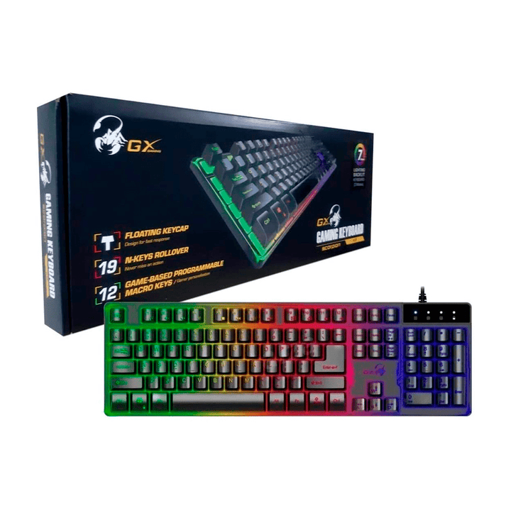 Teclado Genius GX Scorpion K8 Gaming RGB Led USB SP - Achorao