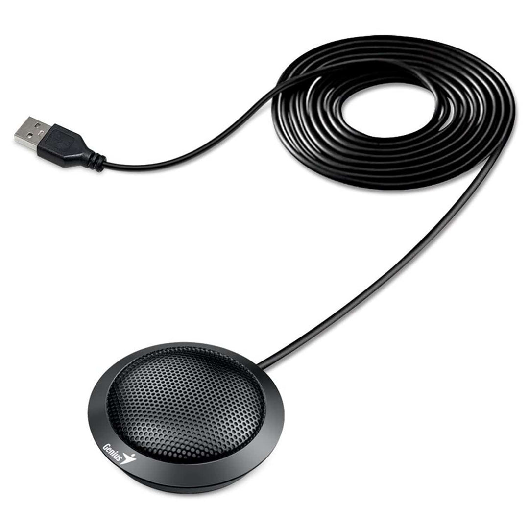 Micrófono GENIUS MIC-100U P/VIDEO CONFERENCIA BLACK - Achorao