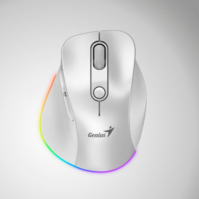 Mouse Genius ergo 9000S PRO dual recargable wireless/BT 6 botones silent - Achorao