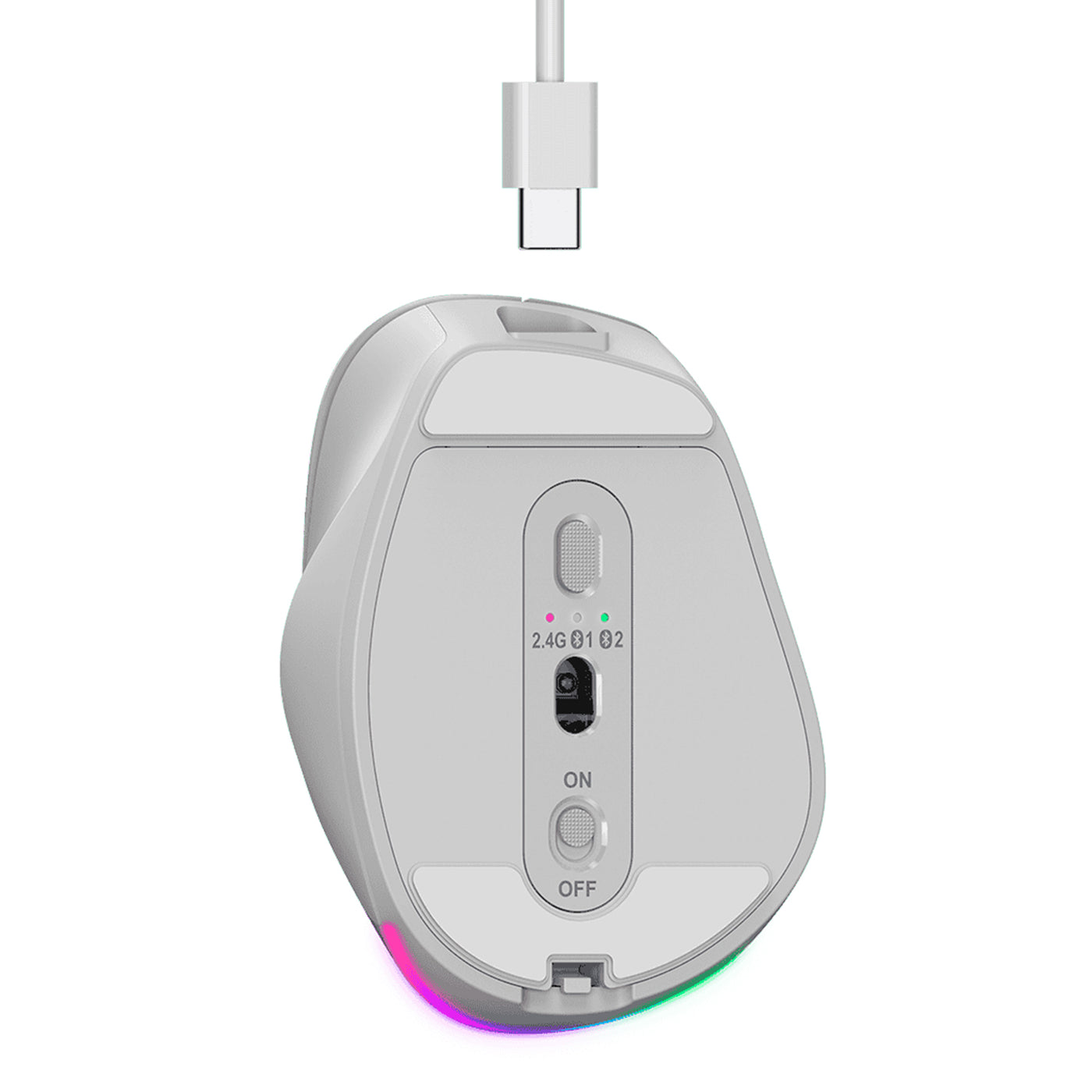 Mouse Genius ergo 9000S PRO dual recargable wireless/BT 6 botones silent - Achorao