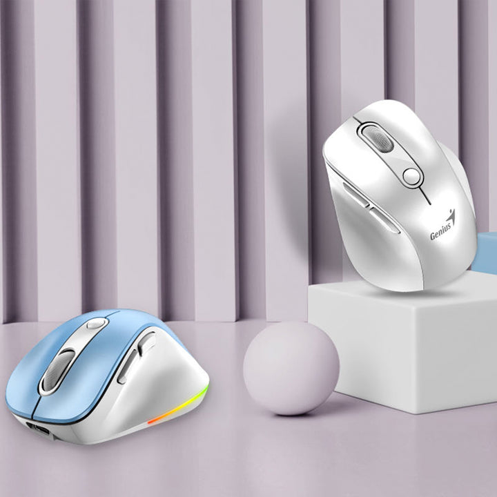 Mouse Genius ergo 9000S PRO dual recargable wireless/BT 6 botones silent - Achorao