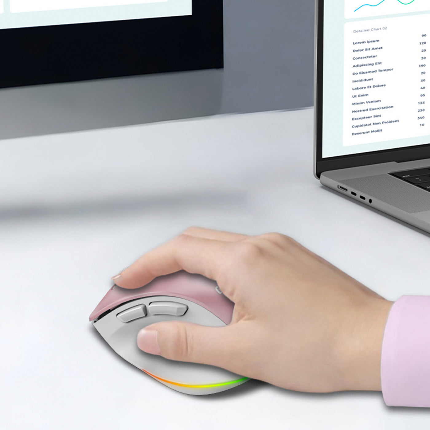 Mouse Genius ergo 9000S PRO dual recargable wireless/BT 6 botones silent - Achorao